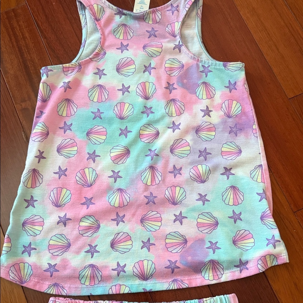 The Children's Place Be Mermazing Pajama Set - Pink and Blue Tie-Dye - Picture 7 of 8
